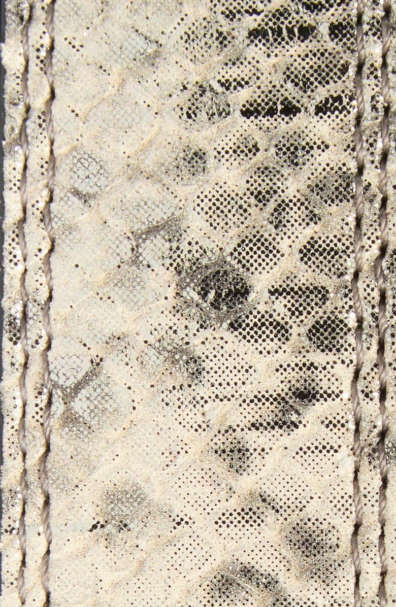 Kurt Geiger London Shoreditch Snakeskin Print Leather Belt, Alternate, color, Grey Multi