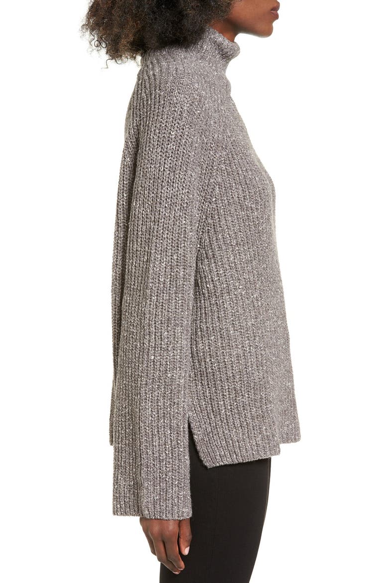 Mock Neck Sweater, Alternate, color, GREY MEDIUM CHARCOAL HEATHER