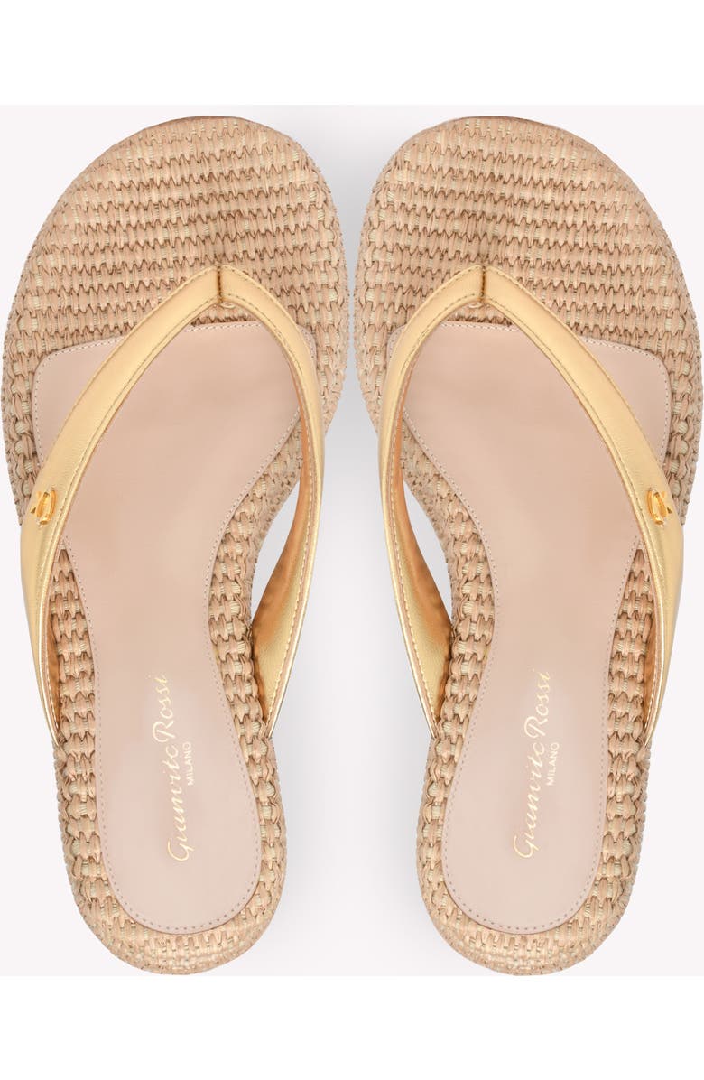 Gianvito Rossi Thaiti Thong Sandals, Alternate, color, Metallic Gold