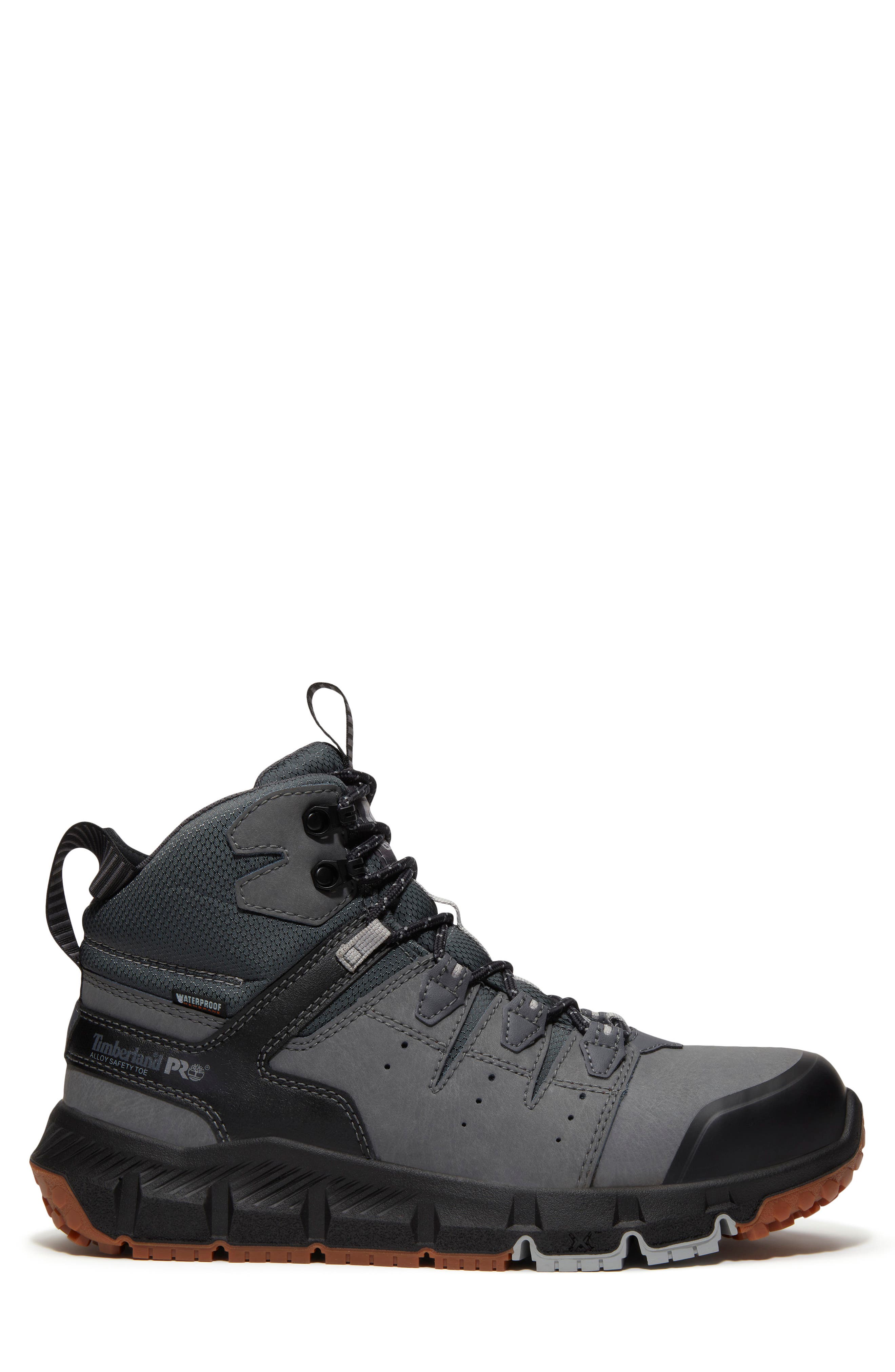 Tempe 6-Inch Soft Toe Waterproof Work Boot, Alternate, color, MEDIUM GREY LEATHER