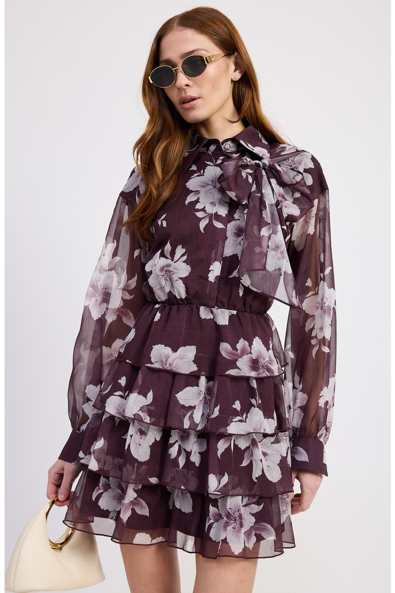 Annaliese Long Sleeve Shirtdress, Alternate, color, PLUM GRAY
