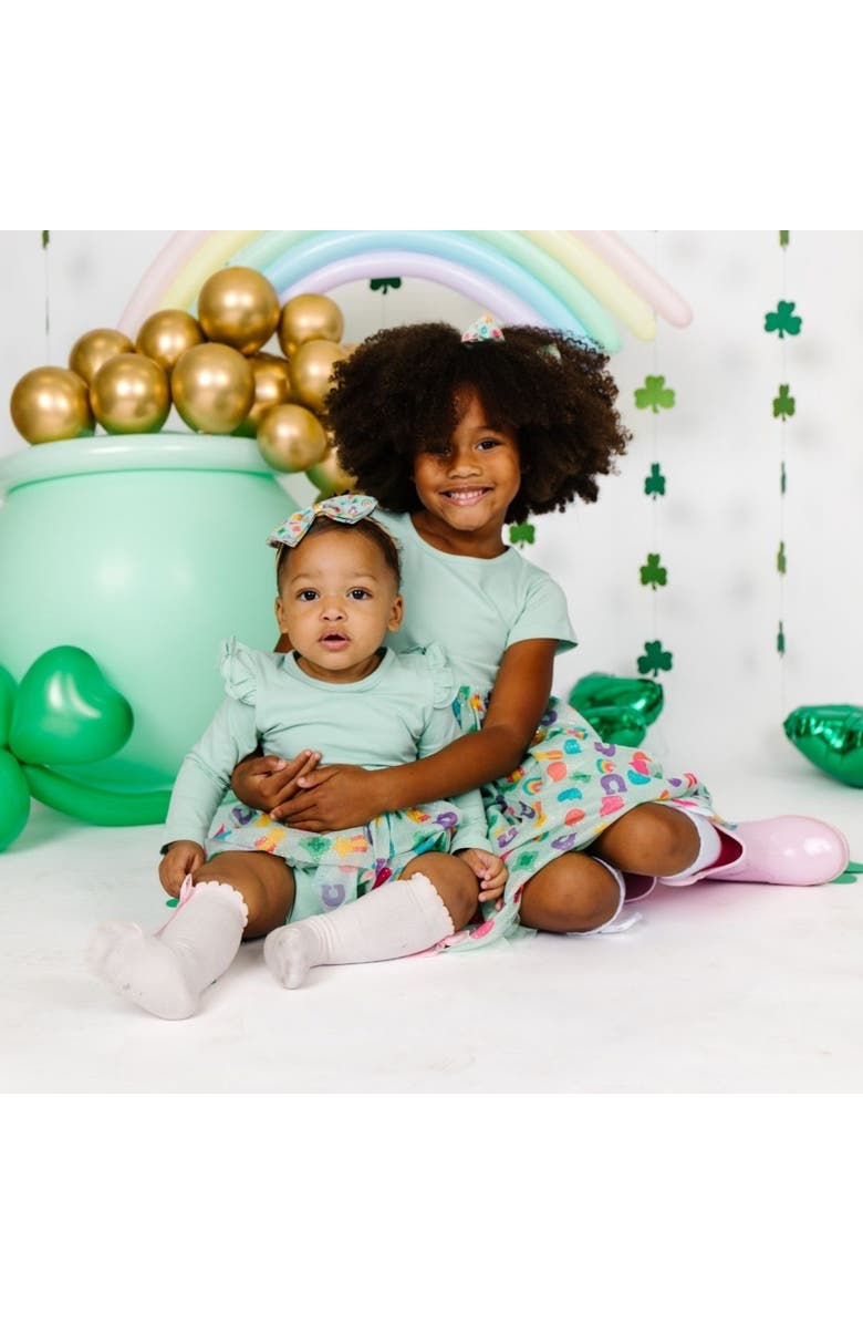 Sweet Wink Lucky Charm St. Patrick's Day Long Sleeve Tutu Bodysuit, Alternate, color, 