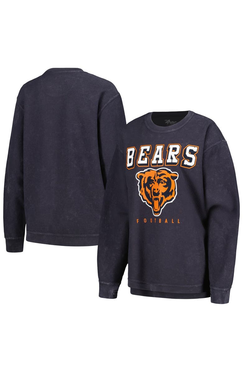 G-III 4HER BY CARL BANKS Women's G-III 4Her by Carl Banks Navy Chicago Bears Comfy Cord Pullover Sweatshirt, Alternate, color,