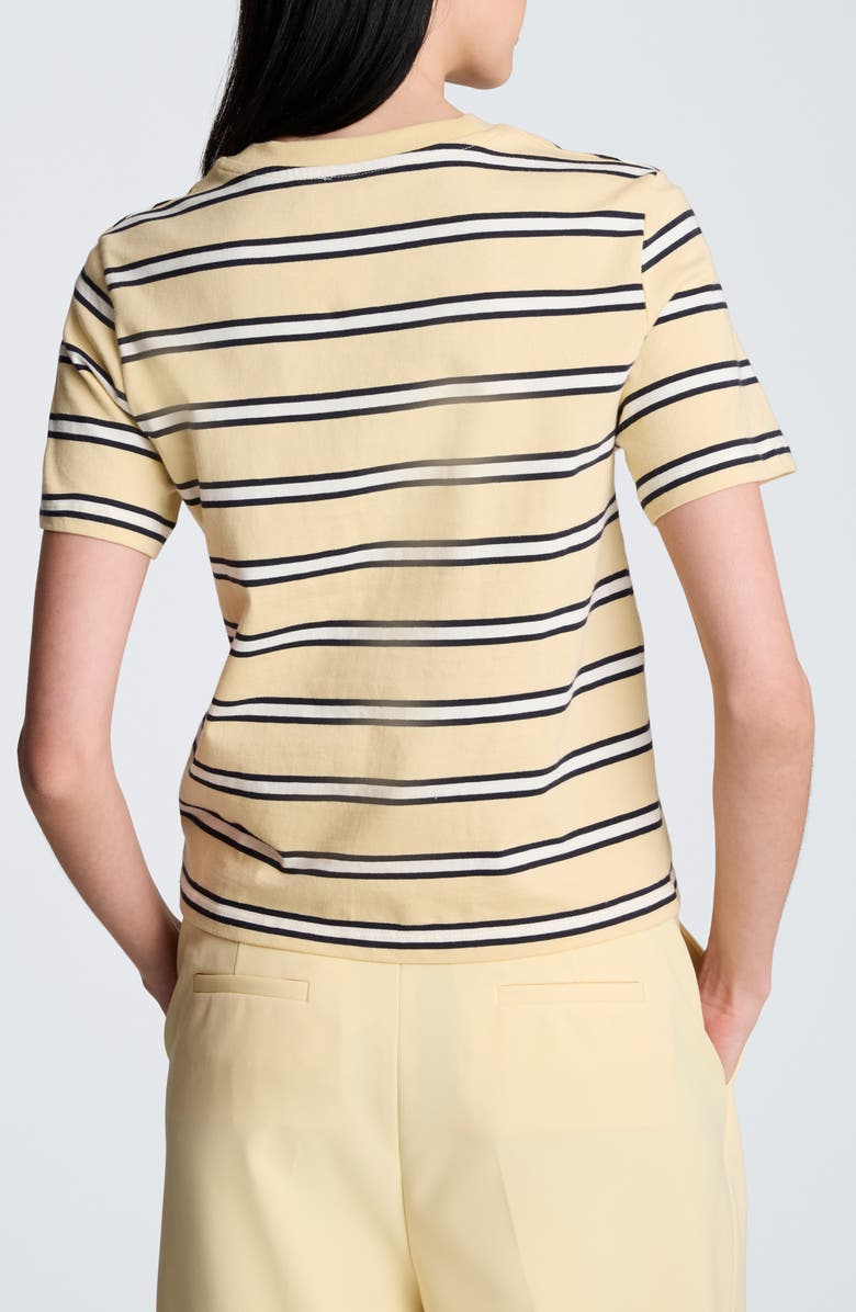 Kenneth Cole Stripe Heavyweight T-Shirt, Alternate, color, Pastel Yellow Multi