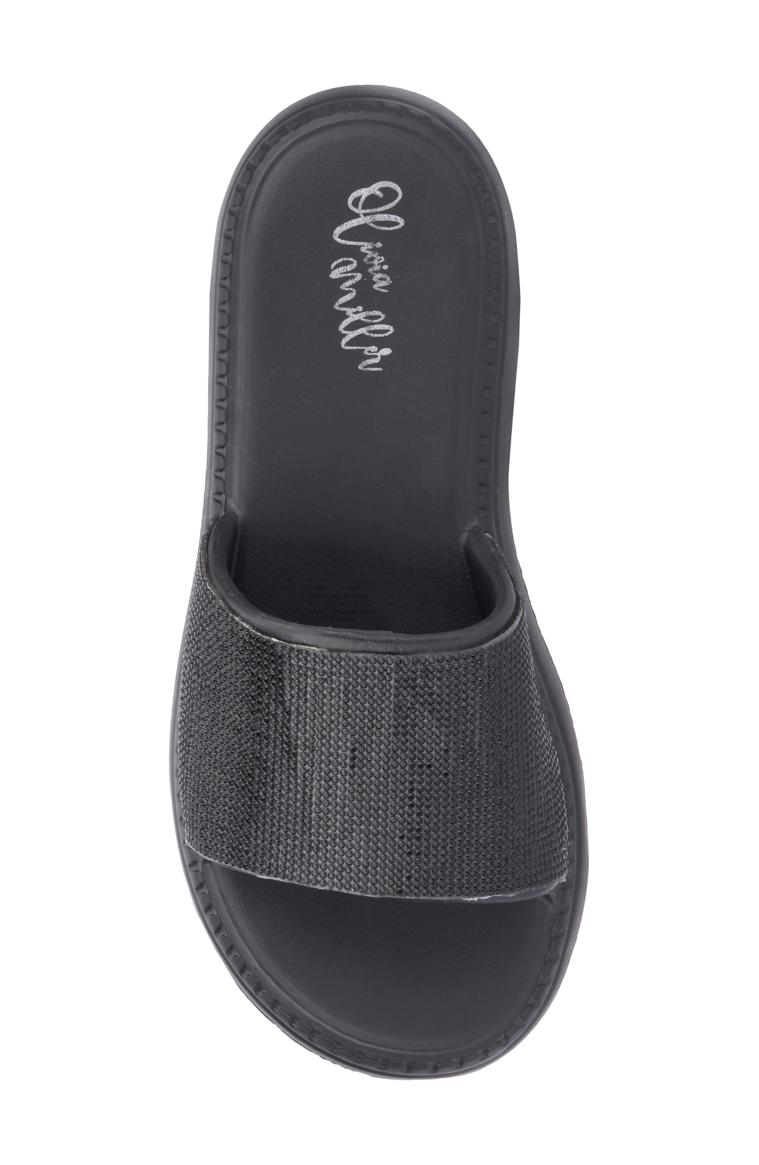 OLIVIA MILLER Glitter Gaze Platform Slide Sandal, Alternate, color, 