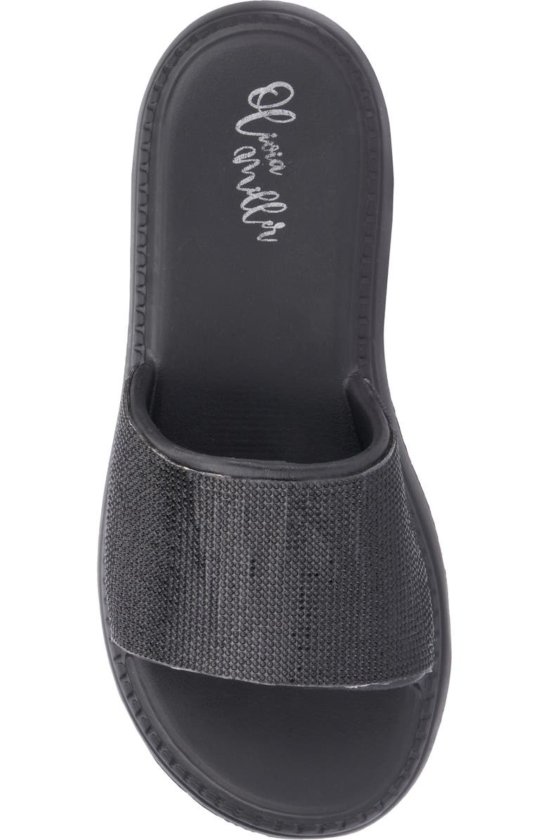 OLIVIA MILLER Glitter Gaze Platform Slide Sandal, Alternate, color,