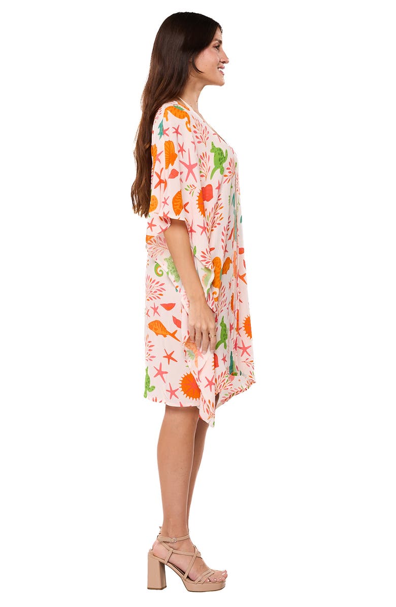 RANEES Cover-Up Duster, Alternate, color, Coral