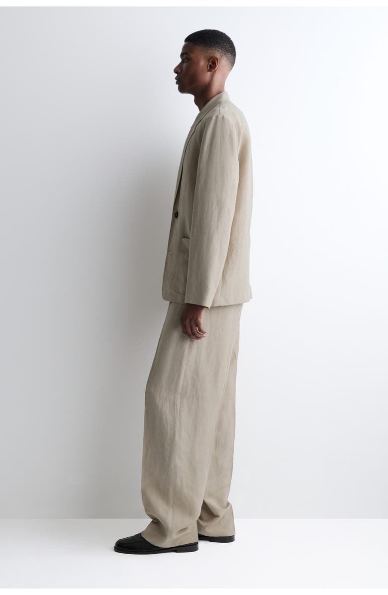 COS Unstructured Linen-Blend Blazer, Alternate, color, Beige