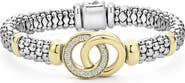 LAGOS Signature Caviar Diamond Interlock Rope Bracelet, 9mm
