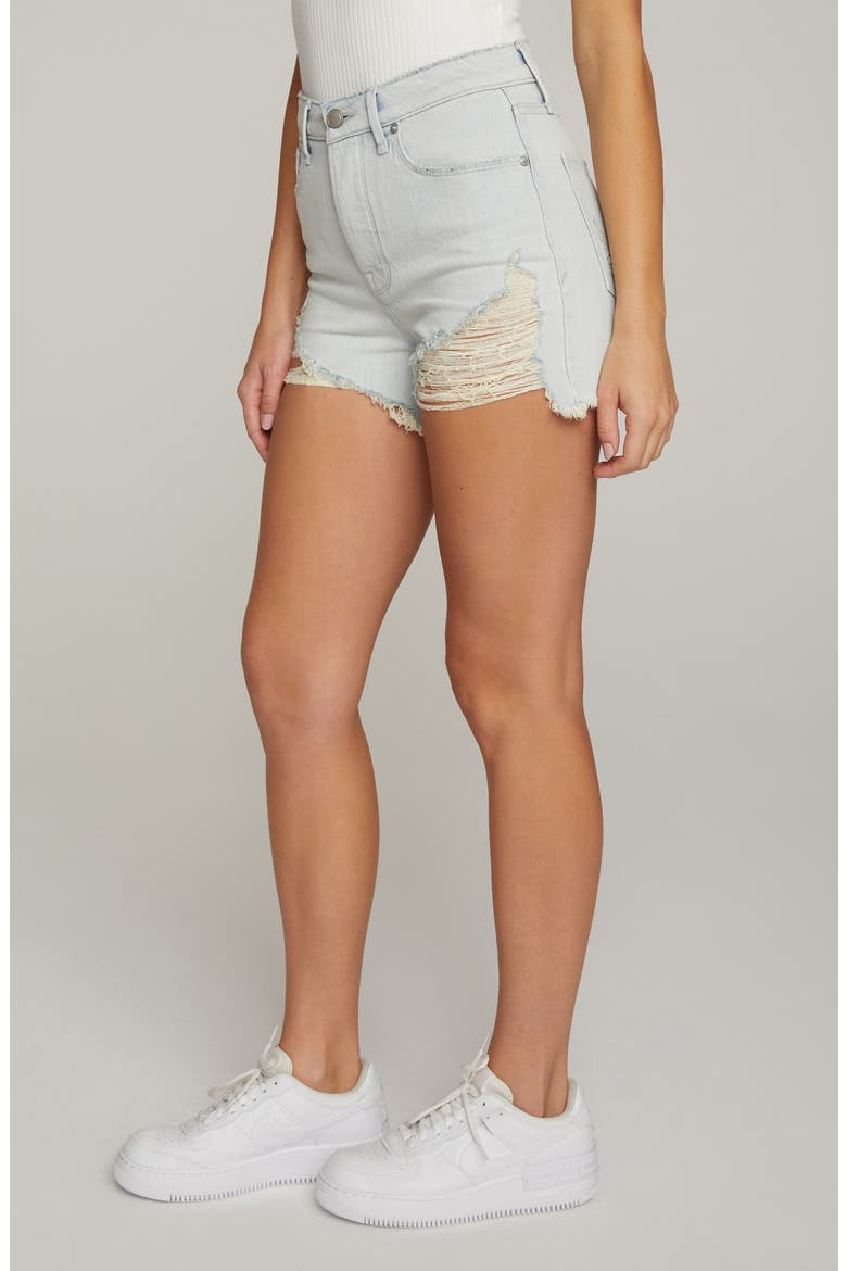 Bombshell Cutoff Denim Shorts, Alternate, color, BLUE648