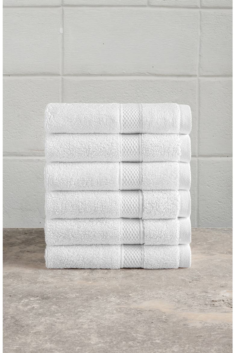 6-Pack Anovia Cotton Washcloths, Alternate, color, WHITE
