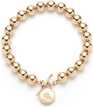 Lauren Ralph Lauren Padlock Beaded Toggle Bracelet