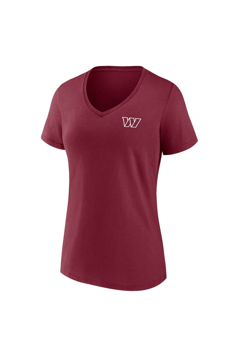 Women's Fanatics Branded Burgundy Washington Commanders Team Mother's Day V-Neck T-Shirt, Alternate, color, Burgundy