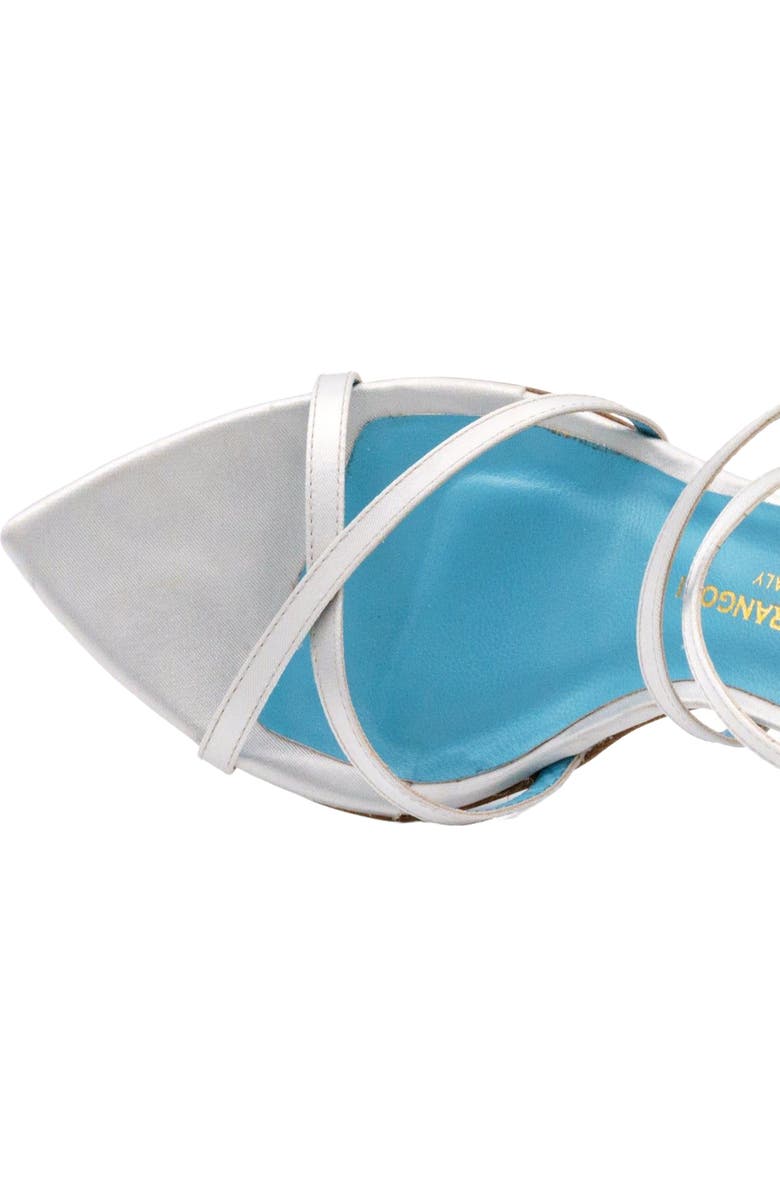 Valentina Rangoni Sibilla Ankle Wrap Sandal, Alternate, color, Perla Raso