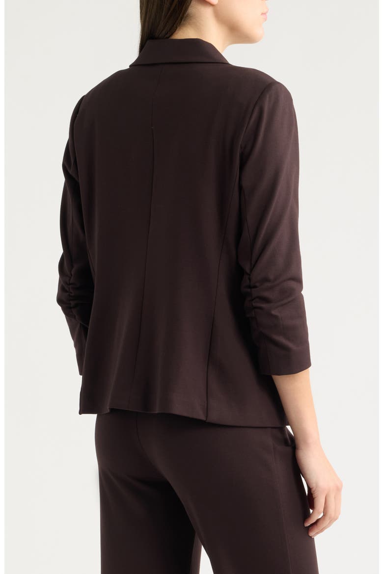 One Button Notch Collar Jacket, Alternate, color, DEEP MAHOGANY