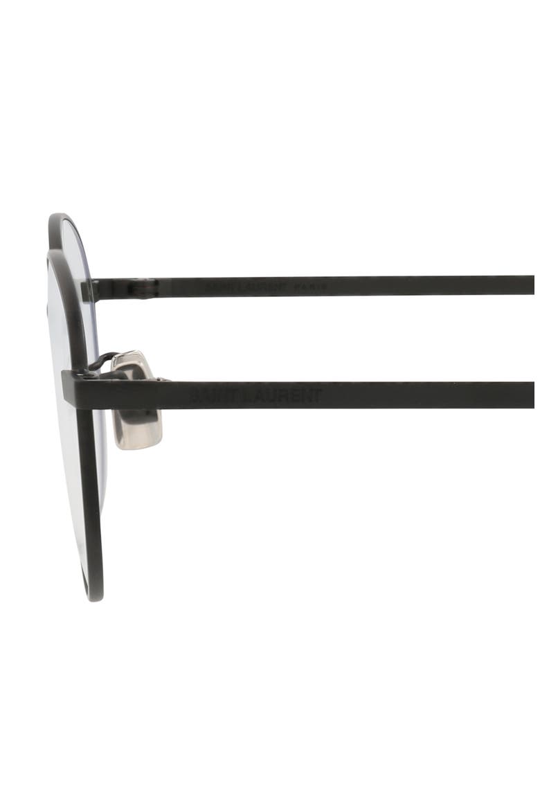 49mm Round Optical Glasses, Alternate, color, BLACK BLACK TRANSPARENT