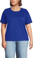 Lands' End Oversized Supima Short Sleeve Crew Neck T-Shirt