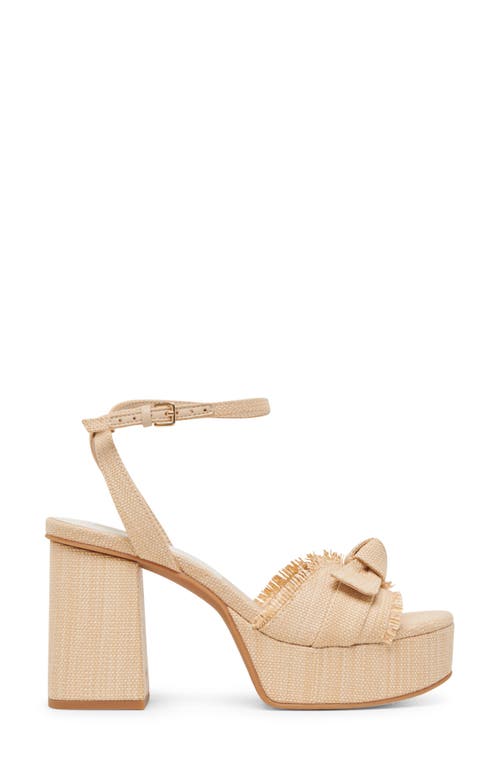Dolce Vita Blithe Platform Sandal In Natural Raffia
