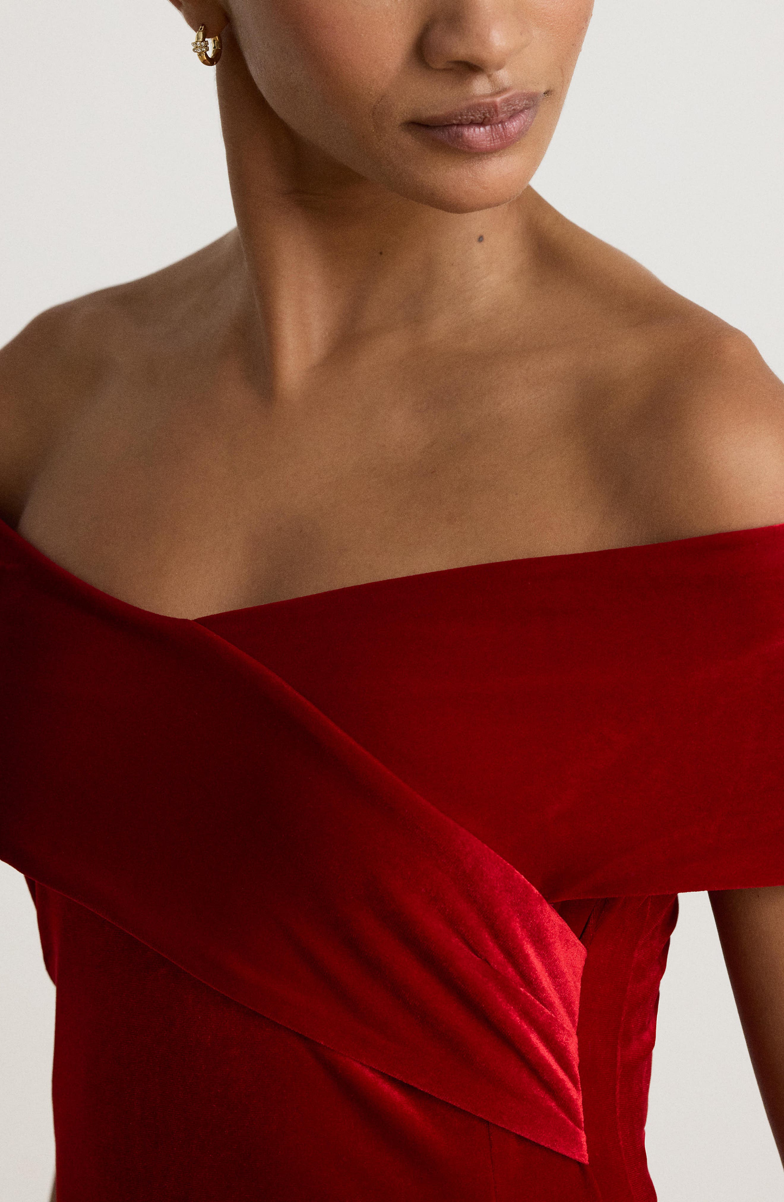 Lauren Ralph Lauren Luxe Velvet Column Dress (Women) | Nordstrom