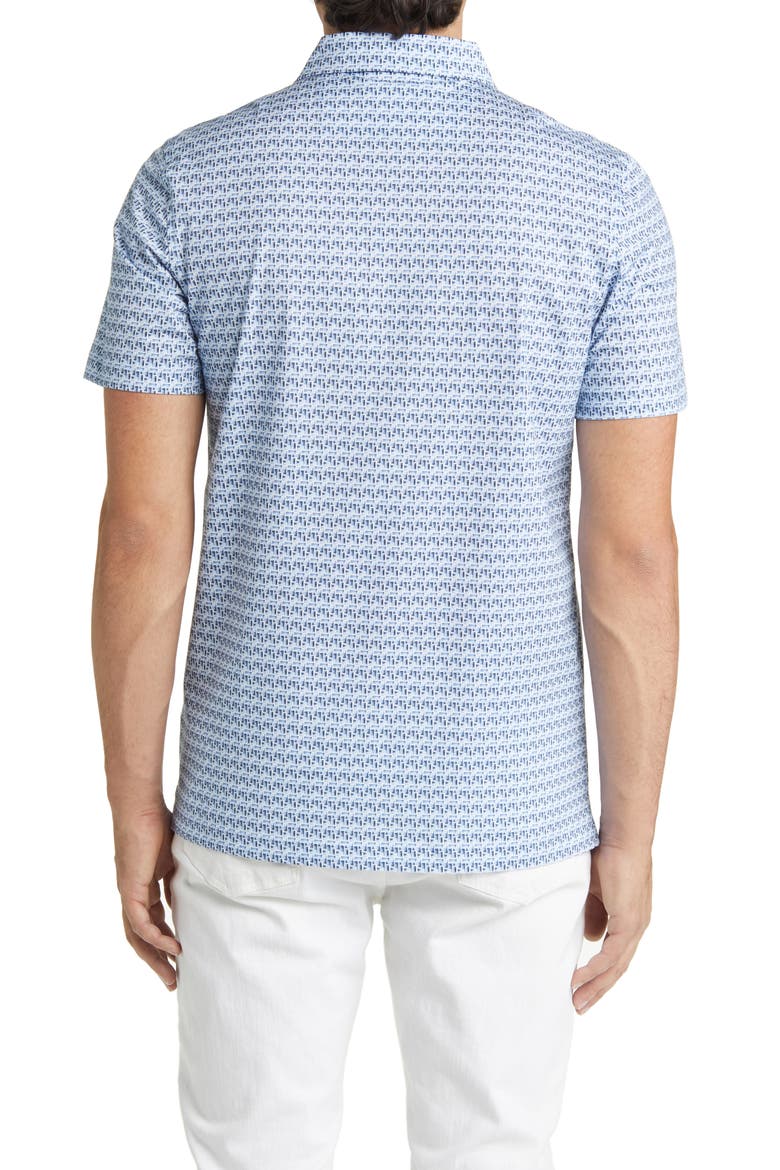 Victor OoohCotton® Pixel Print Polo, Alternate, color, AIR BLUE
