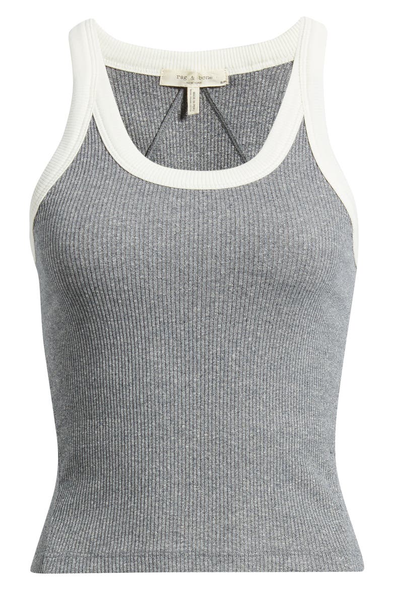 The Essential Rib Sweater Vest, Alternate, color, HEATHER GREY