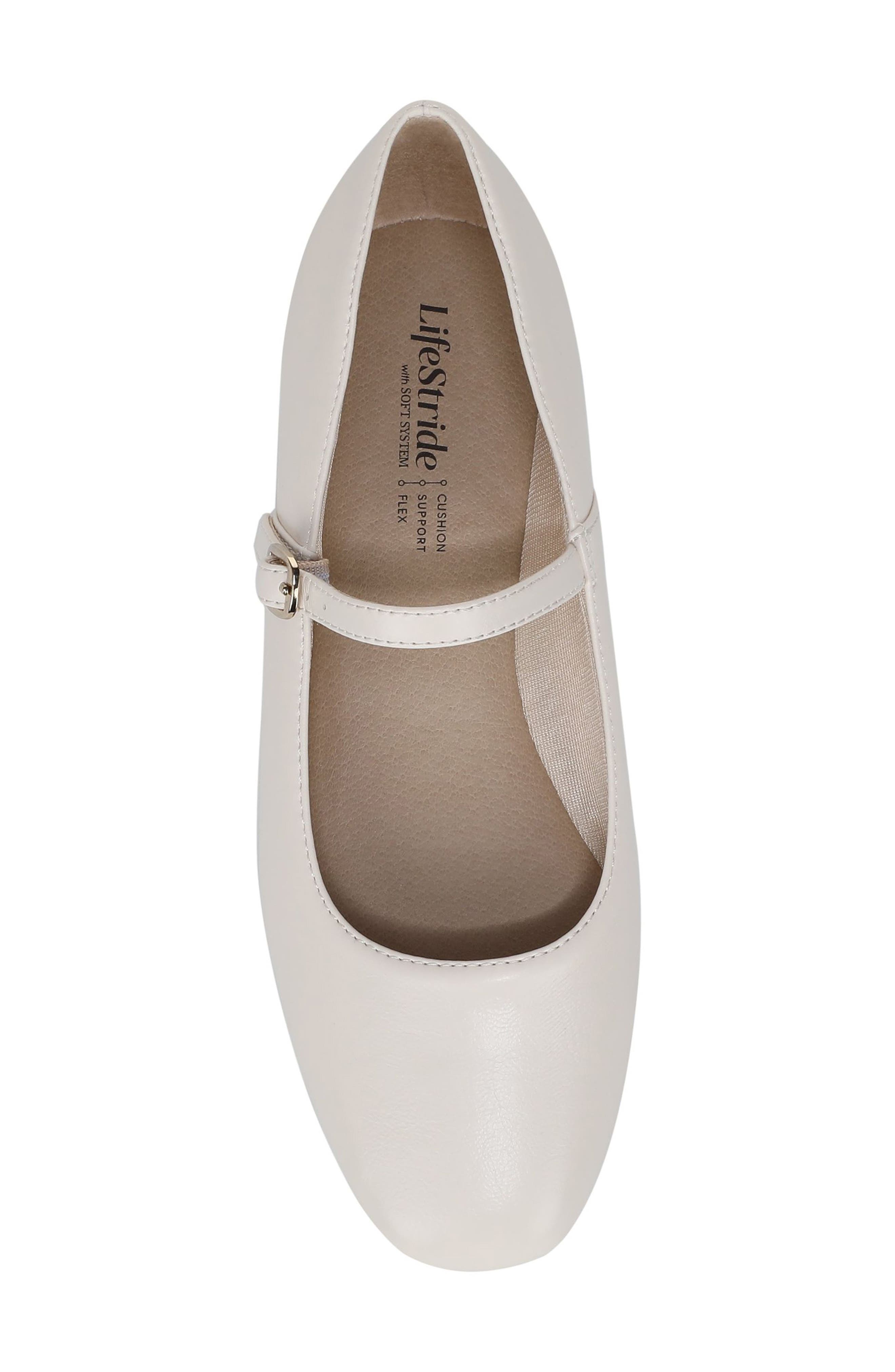 LifeStride Beloved Mary Jane Flat, Alternate, color, Cream