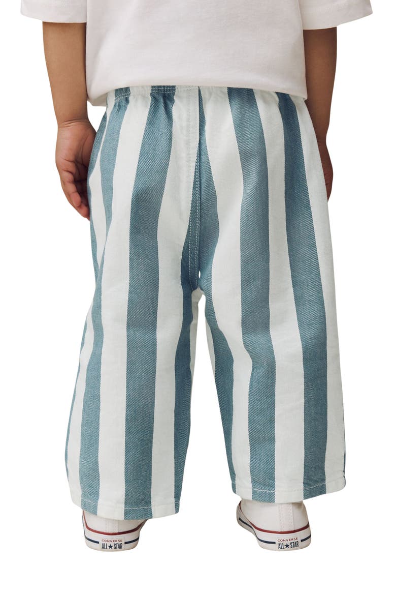 Kids' Stripe Cotton Twill Baggy Pants, Alternate, color, MULTI