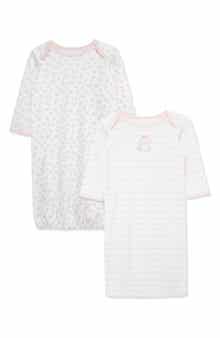 Little Me Pretty Pink 2-Pack Organic Cotton Gowns