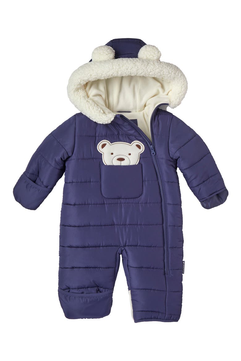 3D Bear Applique Pram, Main, color, NAVY