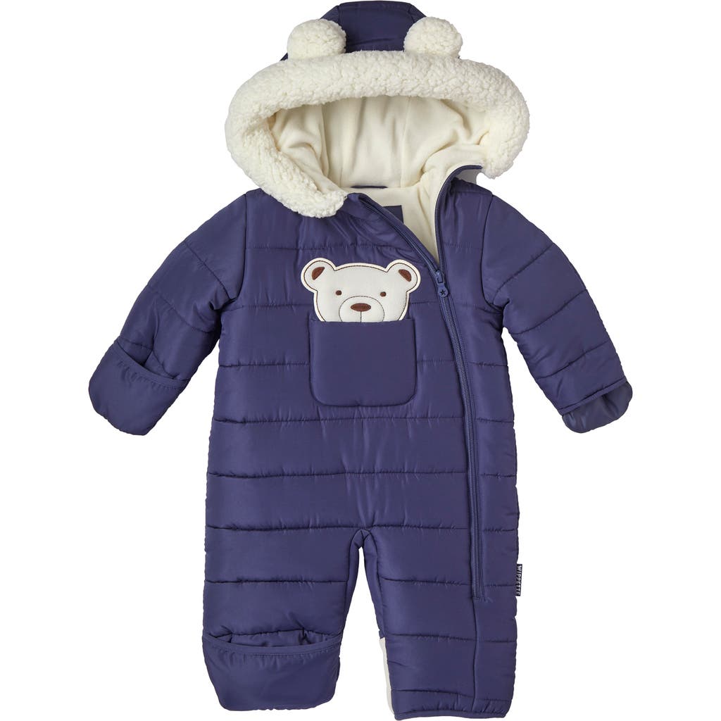 Wippette Babies' 3d Bear Applique Pram In Blue