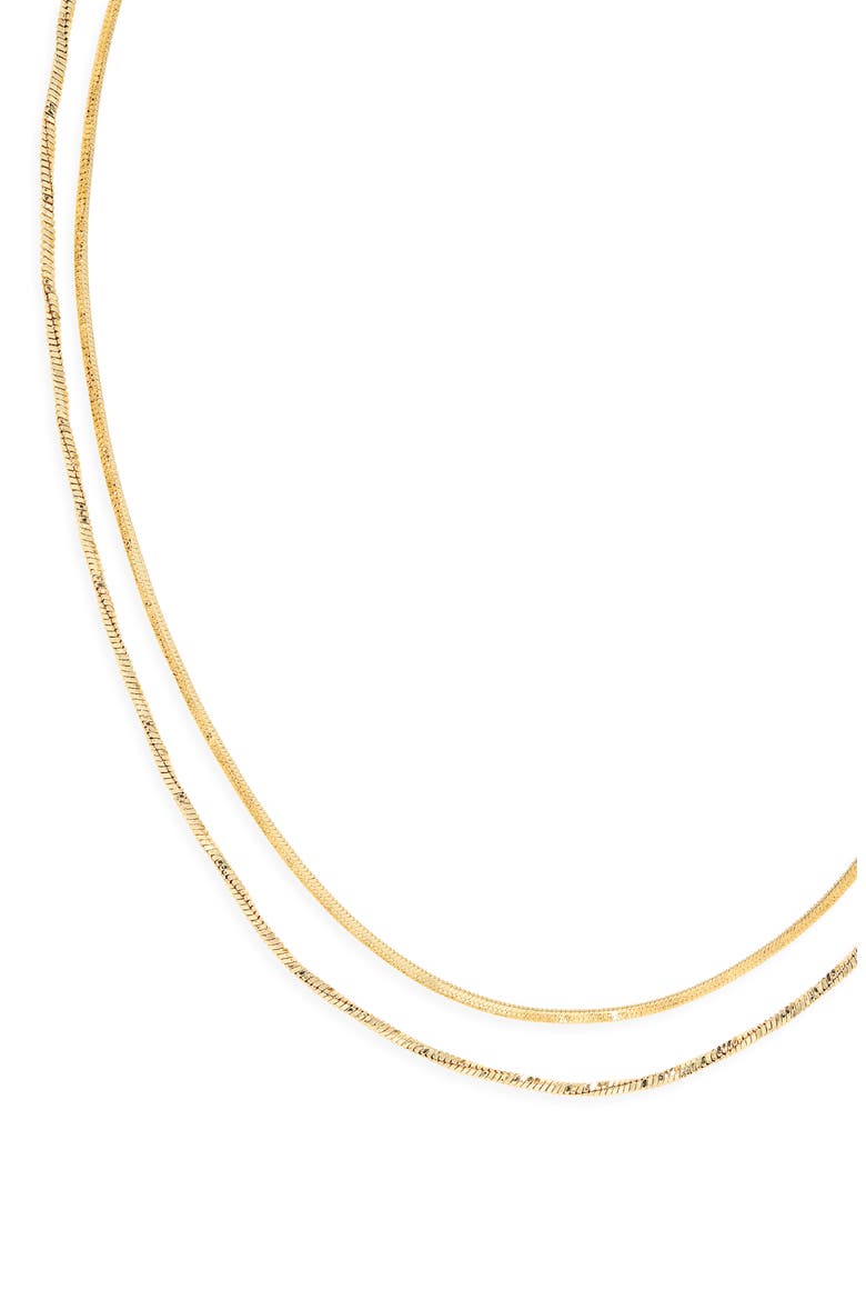 Demi-Fine Layered Chain Necklace, Main, color, GOLD