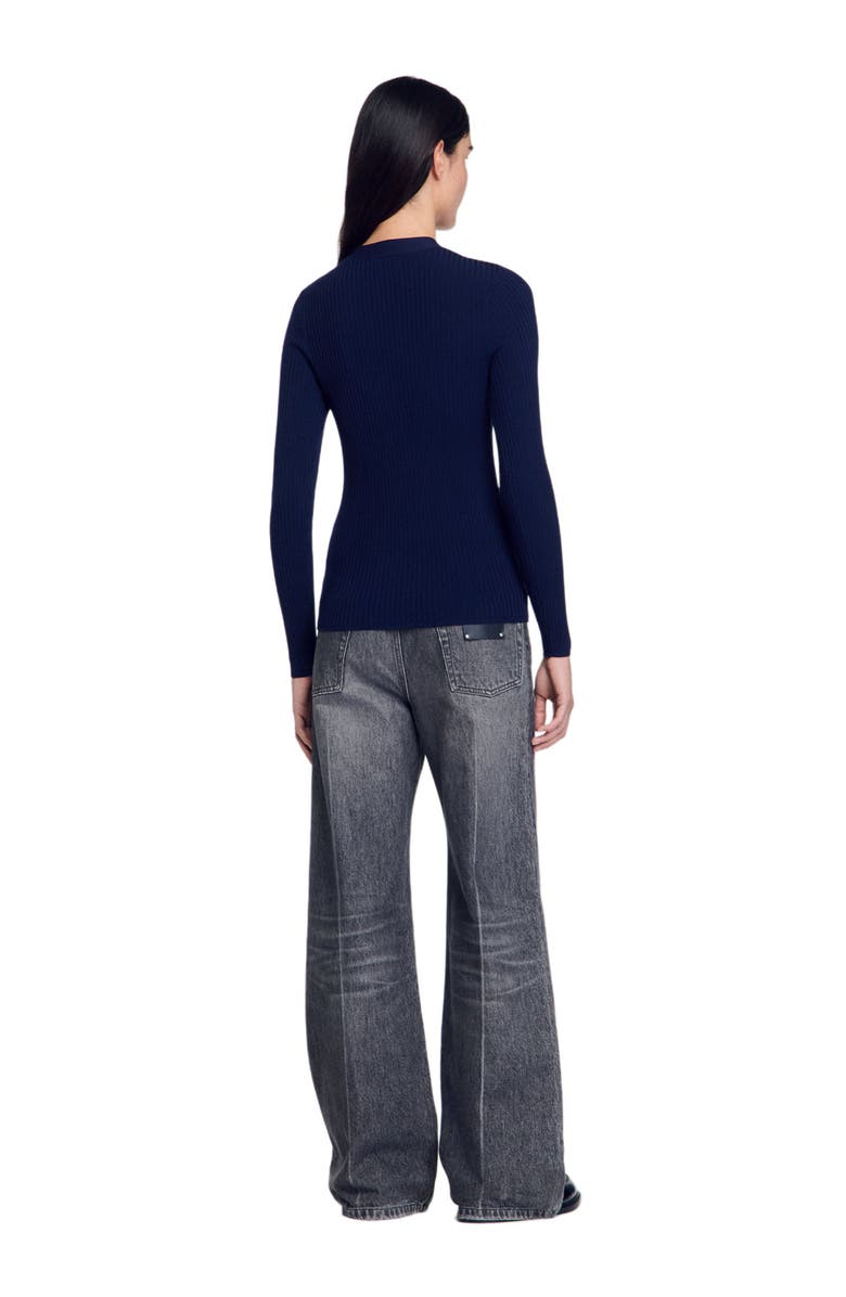 SANDRO Rib knit cardigan, Alternate, color,