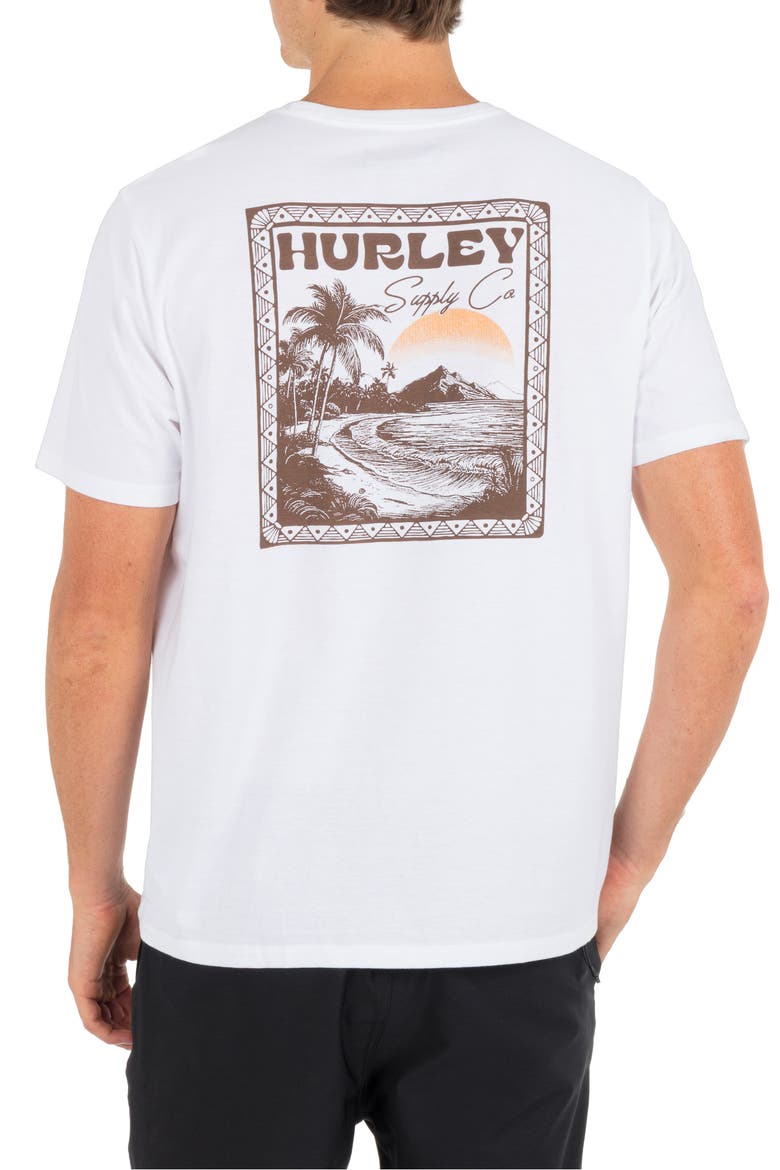 Island Scape Cotton Graphic T-Shirt, Alternate, color, WHITE