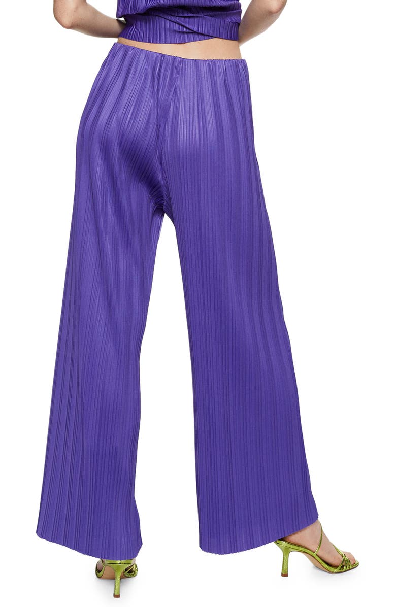 MANGO Pleated Palazzo Pants, Alternate, color,