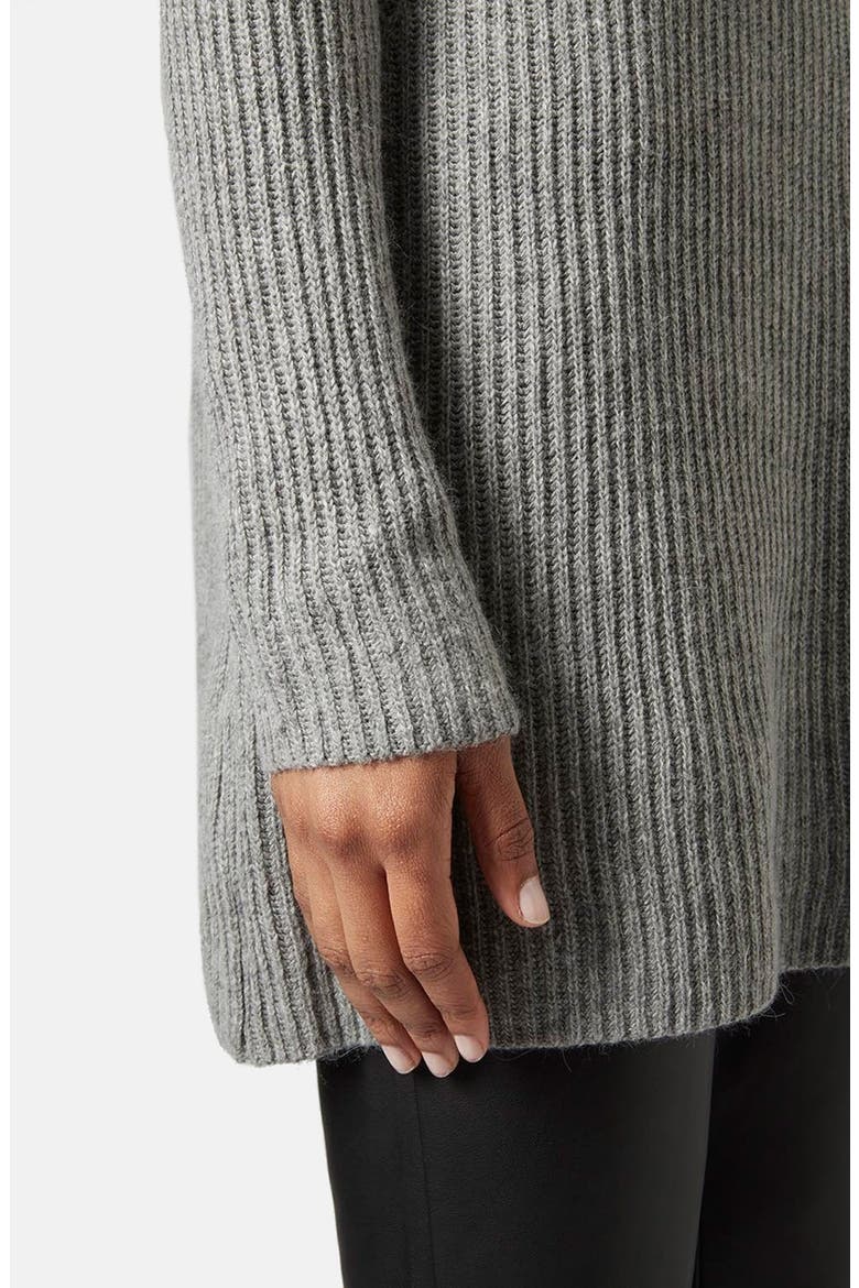 Rib Knit Sweater Dress, Alternate, color, CHARCOAL