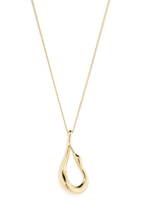 Jenny Bird Mini Egret Pendent Necklace in High Polish Gold 