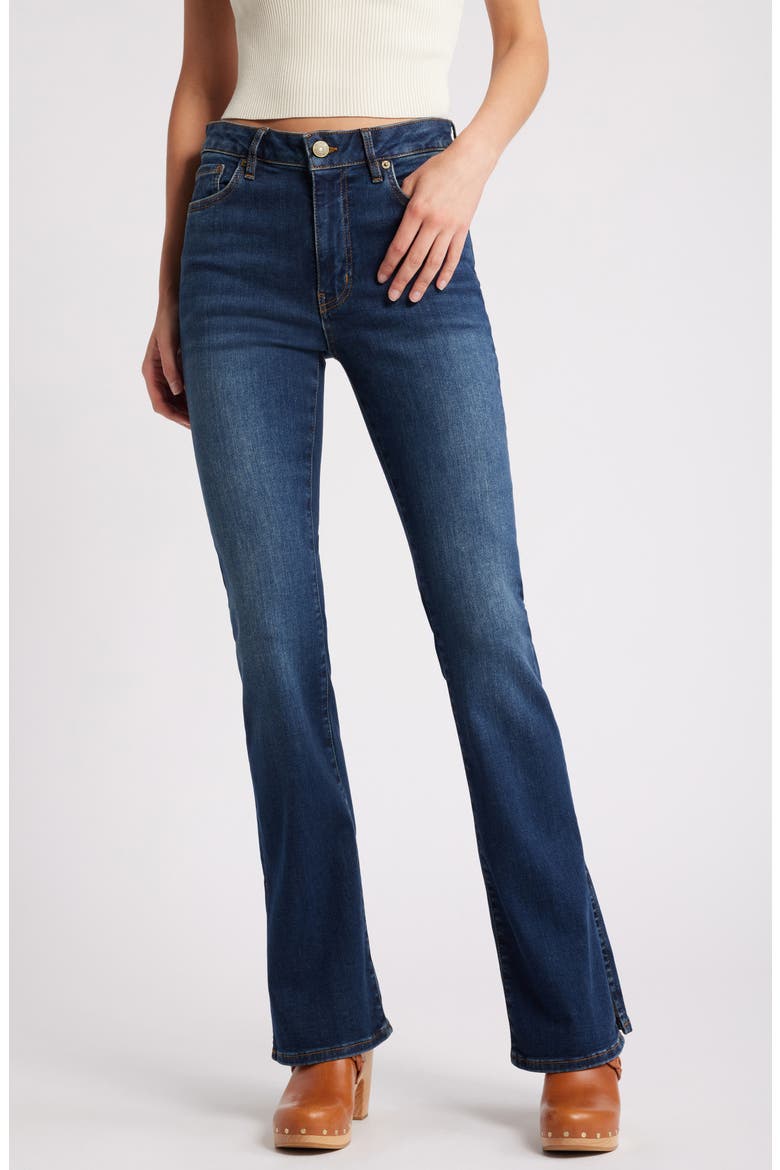 Le Mini Boot Split Hem Bootcut Jeans, Main, color, MOONFLOWER