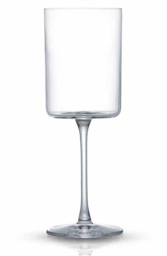 JoyJolt Claire Set of 2 Crystal Cylinder Wine Glasses