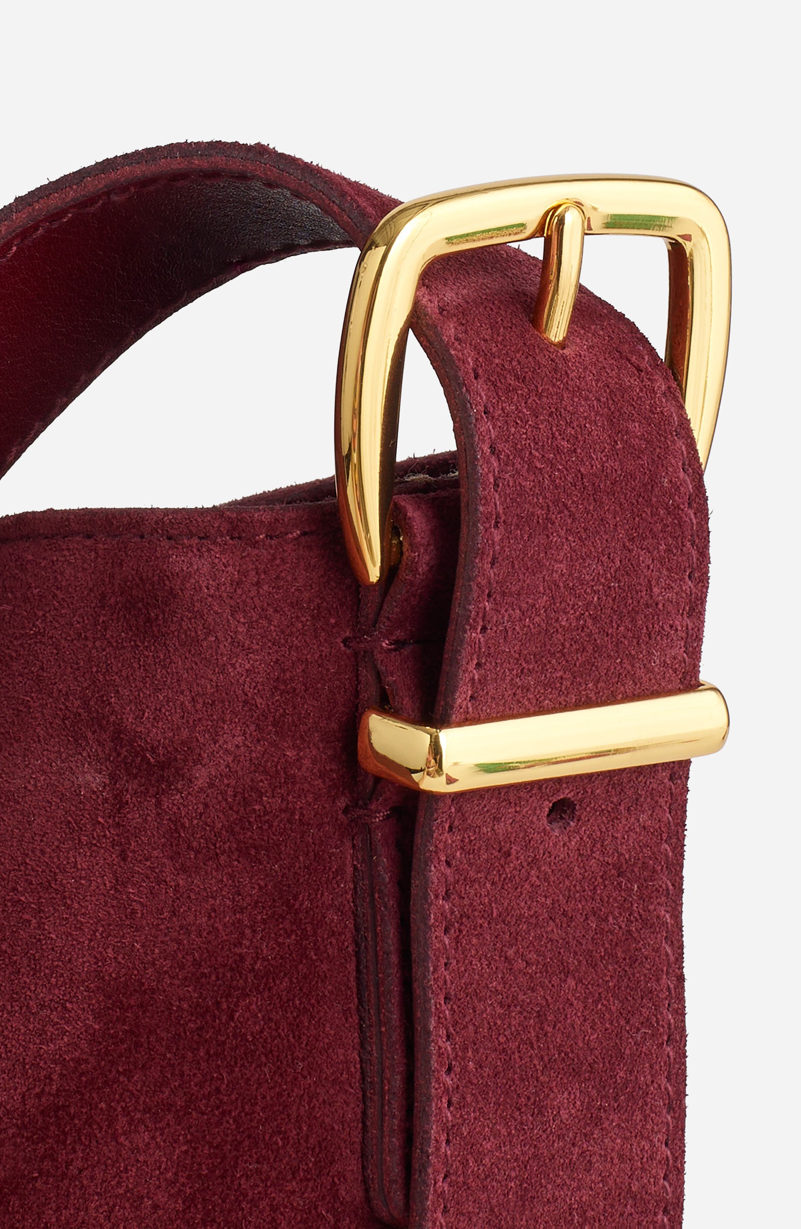 Madewell The Medium Essential Suede Bucket Tote, Alternate, color, 