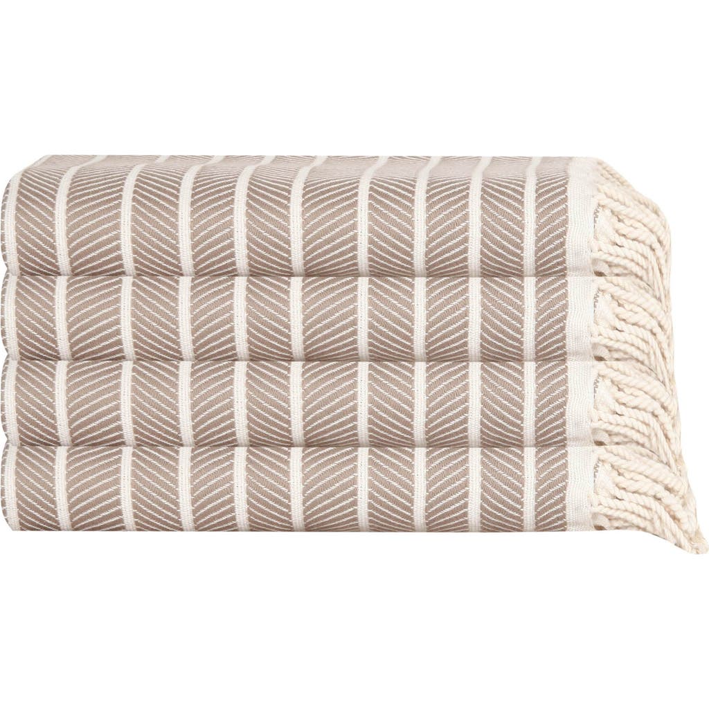 Olive And Linen Olive & Linen Cloud Soft Turkish Hand / Kitchen Towel Bundle In Sand