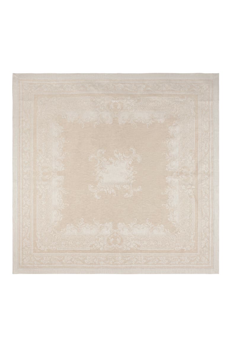 Filigree Tablecloth, Main, color, IVORY AND TAUPE