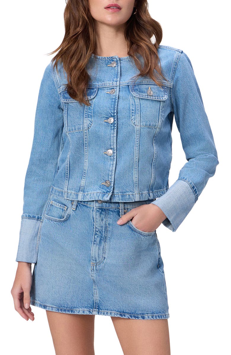 PAIGE Dean Collarelss Jean Jacket, Main, color, Del Amo