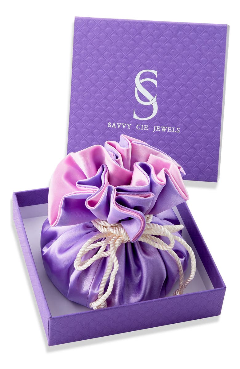 SAVVY CIE JEWELS Faux Pearl & Mother-of-Pearl Multilayer Chain Necklaces, Bracelets & Drop Earrings Set, Main, color, Yellow