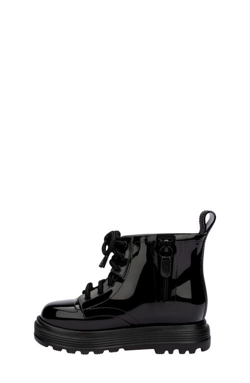 Mini Melissa Kids' Coturno Combat Boot In Black