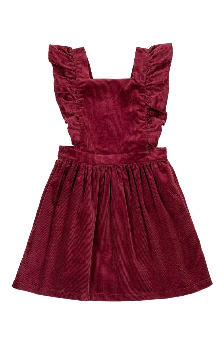 Hope & Henry Girls' Organic Corduroy Ruffle Jumper, Toddler, Alternate, color, 