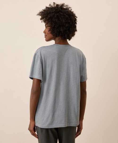 Pact Organic Cotton Featherweight Slub Relaxed Tee In Blue