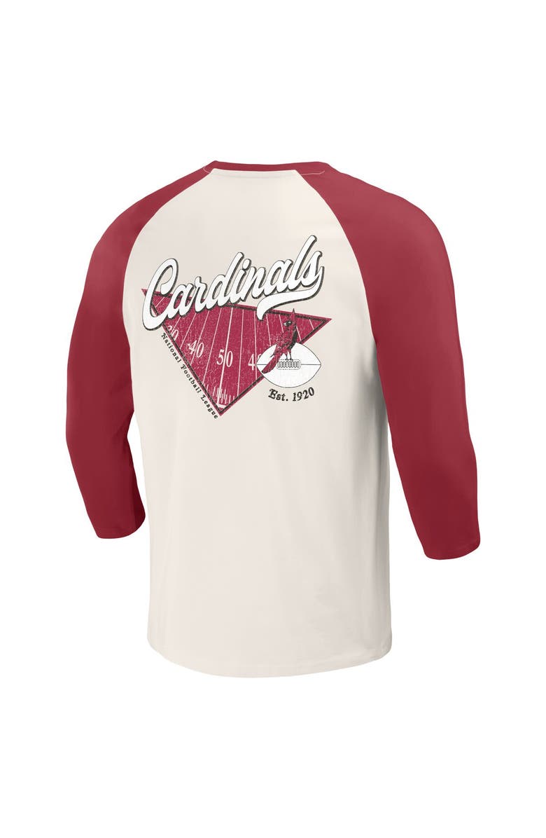 Darius Rucker Collection by Fanatics Men's Darius Rucker Collection by Fanatics Cardinal/White Arizona Cardinals Raglan 3/4 Sleeve T-Shirt, Alternate, color, 