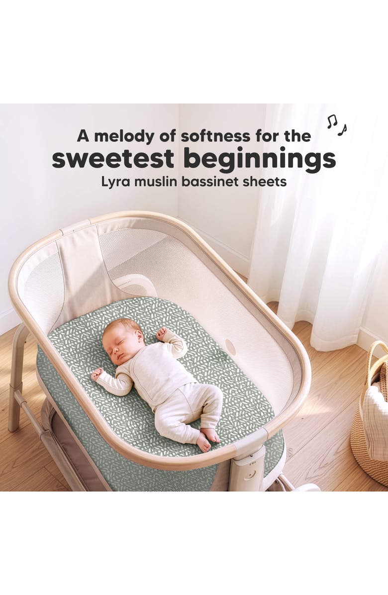 KeaBabies 2-Pack Lyra Muslin Bassinet Sheets, Alternate, color, Nordic