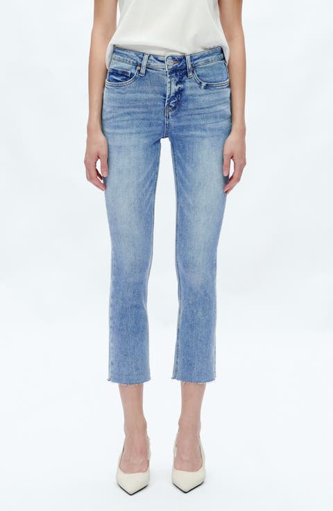 Raw Hem Crop Skinny Jeans