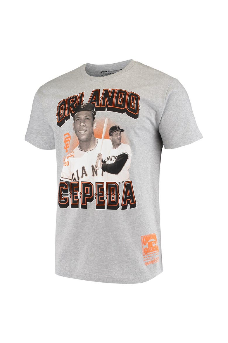 Men's Mitchell & Ness Orlando Cepeda Gray San Francisco Giants Name & Number T-Shirt, Alternate, color, Gray
